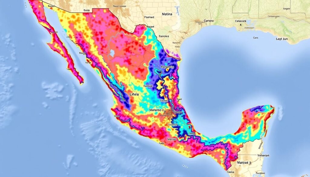 Mexico population density map